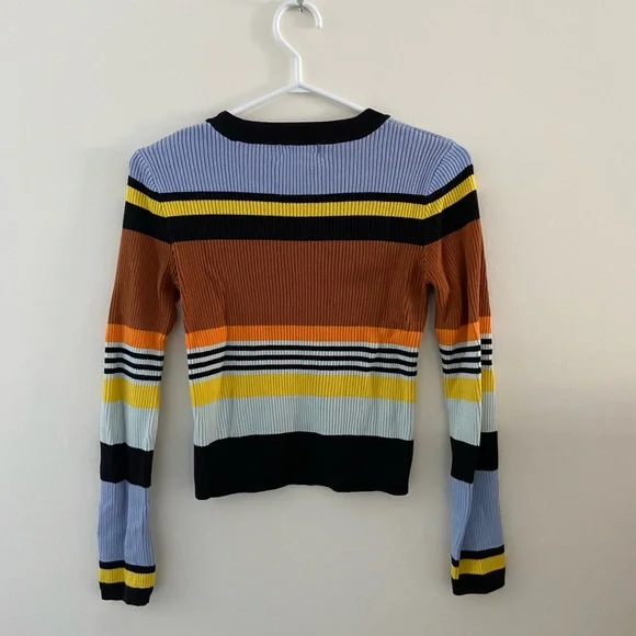 UO Striped Crew-Neck Pullover Sweater - Picture 3 of 3